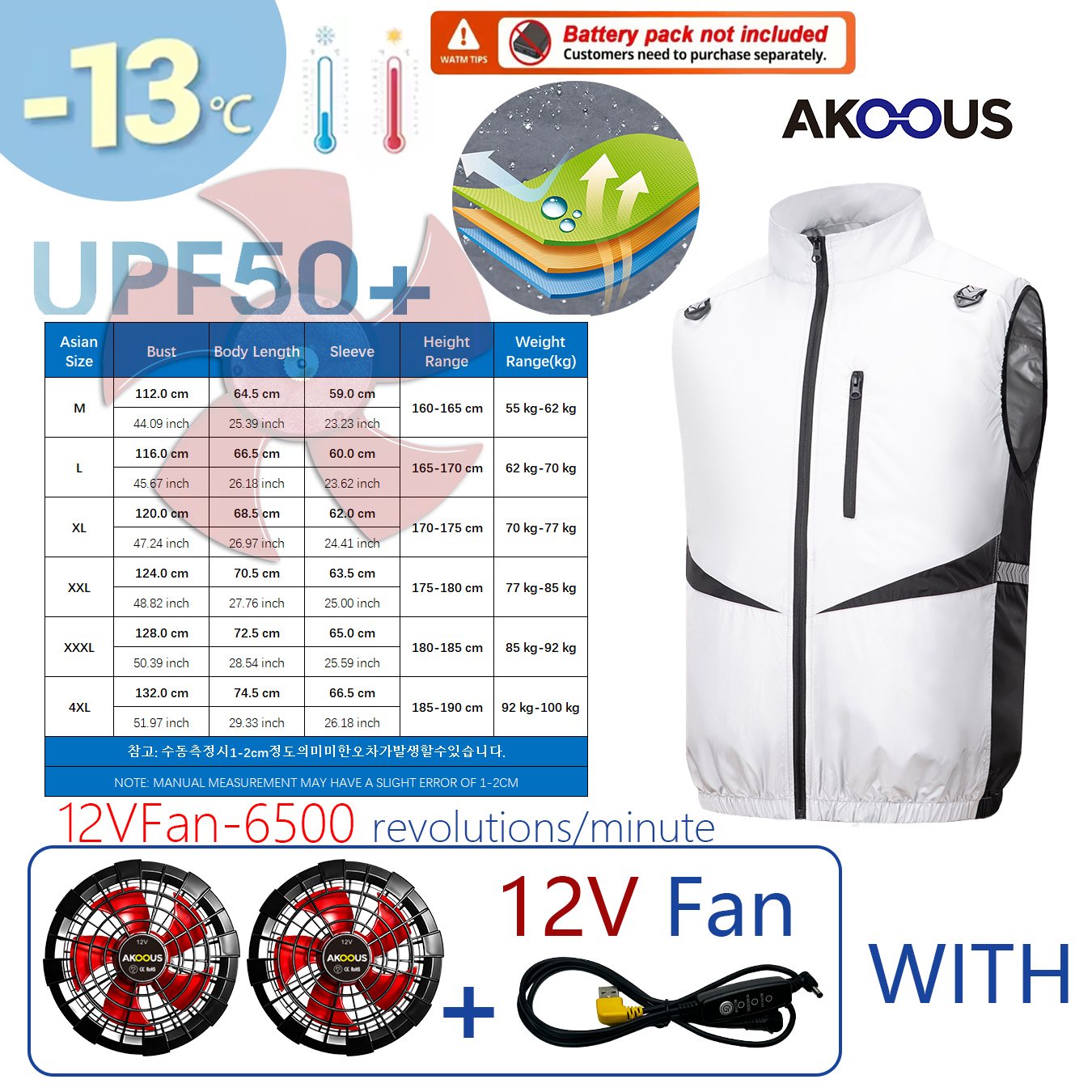 12V/5V USB Mannen Koelventilator Vest Zomer Ijskoele Airconditioner Kleding Ademend Outdoor Wandelen Vissen Camping Werkvest: XL / Blauw