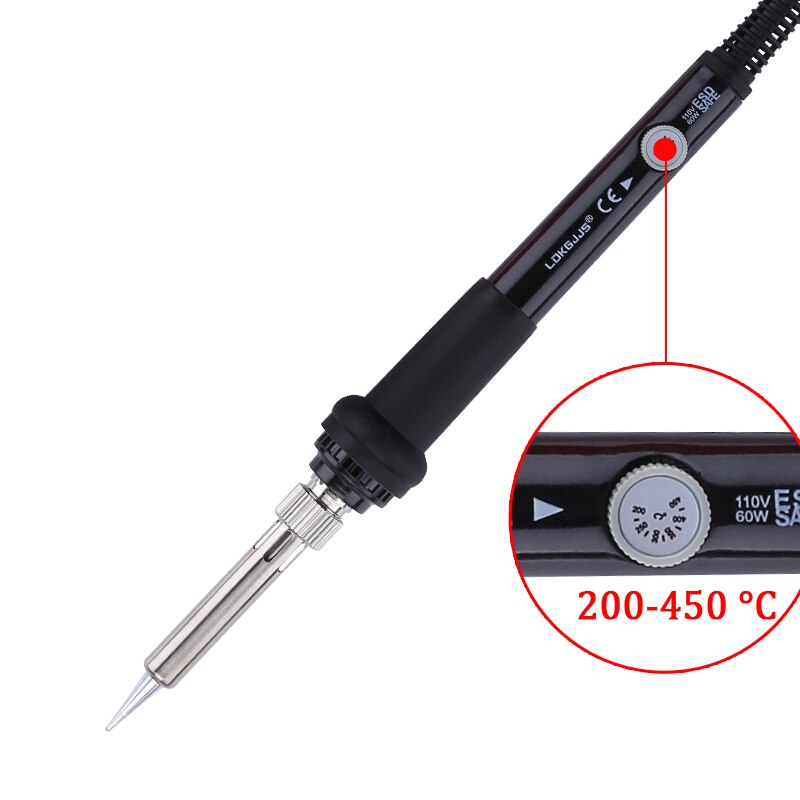 220 V 60 W Elektrische Soldeerbout Verstelbare Temperatuur Soldeerbout Soldeer Soldeerbout Lassen Soldeerstation Reparatie Tools