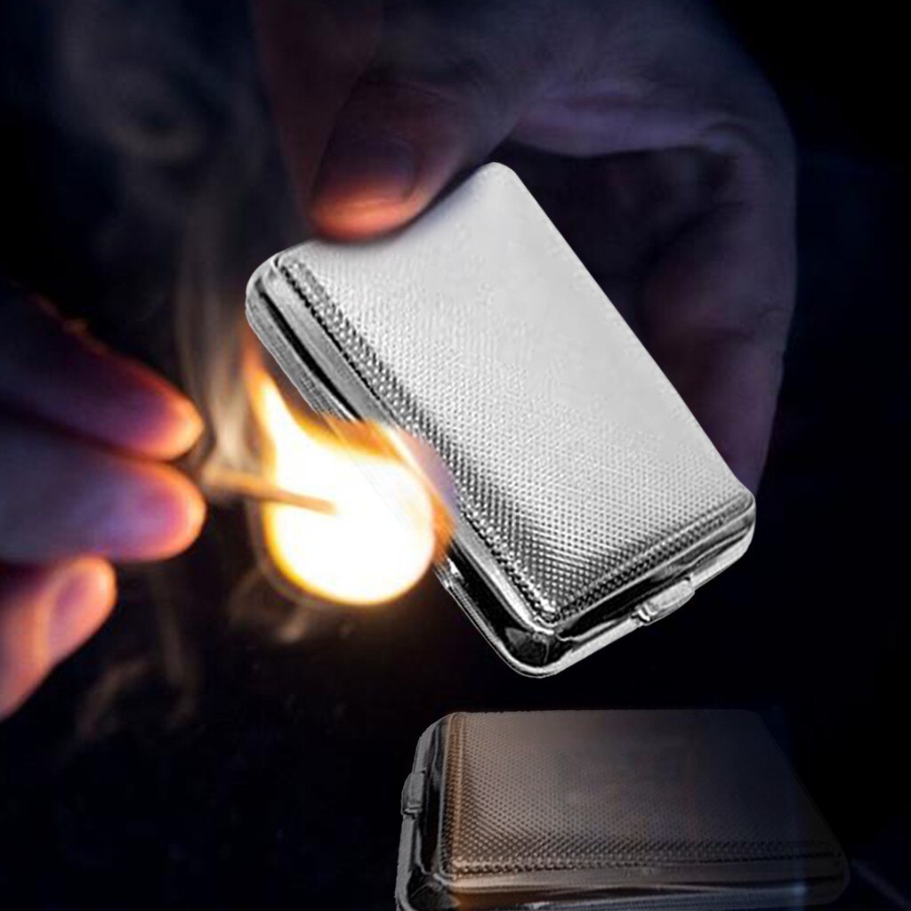 top selling Stainless Steel Matchboxes With Friction Plate To Open And Close With One Button Support