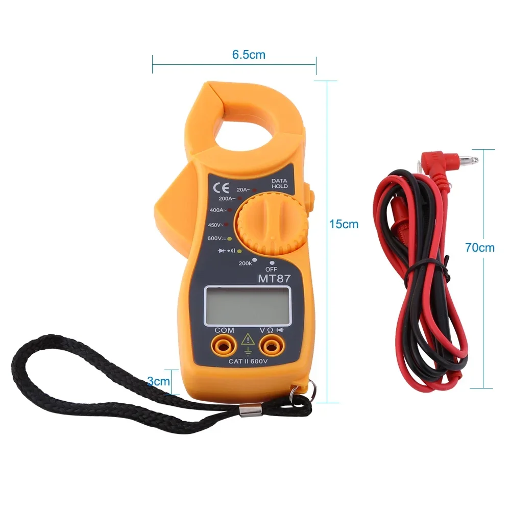 Digital Clamp Meter Multimeter Ammeter Digital Clamp Multimeter AC DC Voltmeter Ammeter Ohmmeter Volt Tester LCD Meter Voltmeter