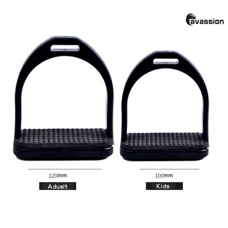 Cavassion Standard Adualt Horse-Riding Stirrups Anti-Skip Rubber Saddle Iron important Equestrian Equipment