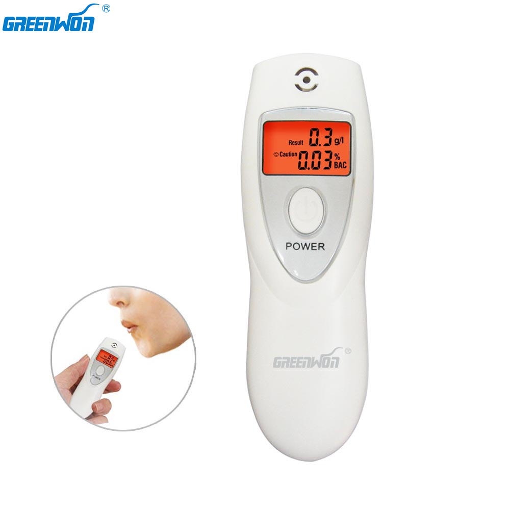GREENWON Professionele Mini Digitale LCD Adem Alcohol Tester Blaastest alcohol meter