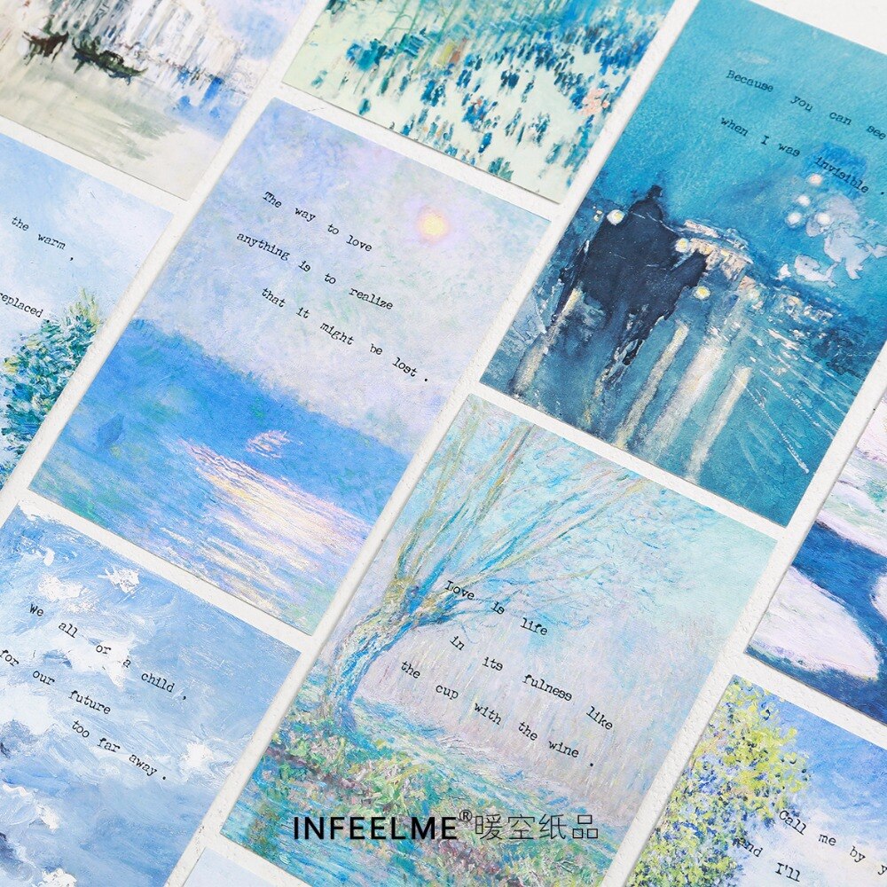 30 Pcs/Set Poem in the Wind Postcard /Greeting Card/Message Card/Birthday Letter Envelope Card