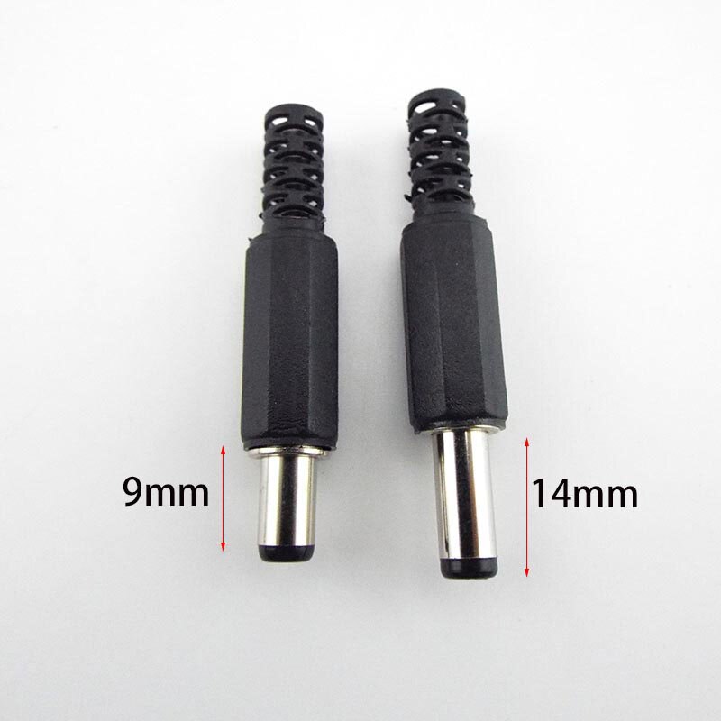 Conector macho hembra de CC, conector de fuente de alimentación de 5,5mm x 2,1mm, 5,5x2,5mm, cable adaptador macho 5525 5521, Terminal C1, 5/10 Uds.