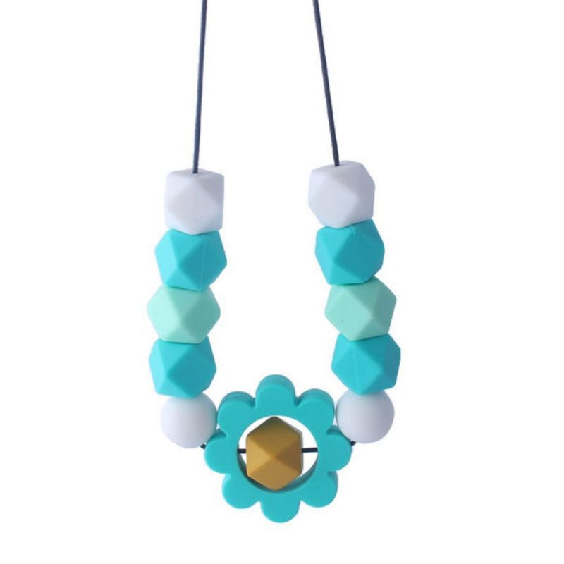 Baby Gekleurde Niet Giftig Geometrische Molaire Hanger Bijtring Armband Molaire Stok Silicone Bite Stok Leuke Cartoon Patroon Speelgoed