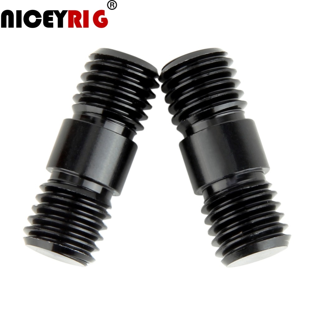 NICEYRIG 15mm Staaf Aansluiting Schroef M12 Draad Rig DSLR Camera Schouder Rig 15mm Rod Rail Schroef M12 Rig moer (2 Stuks een Pak)