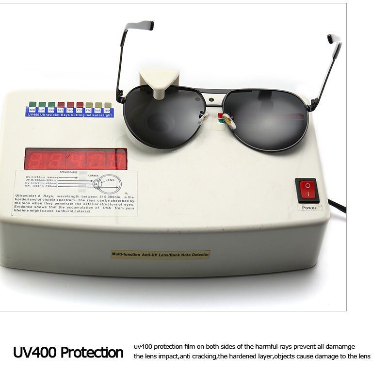 Luksus mærke politi kørsel solbriller mænd polariseret kamæleon misfarvning solbriller til mænd  uv400 8481