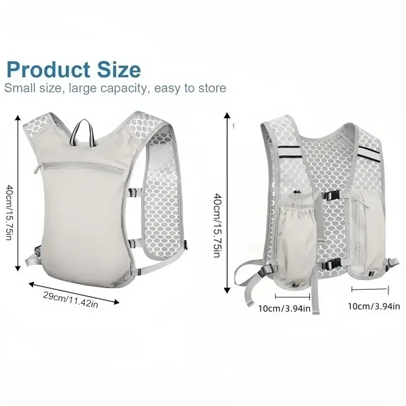 Running Hydration Vest Backpack for Hiking Cycling Marathon Lightweight Water Chest Pack With Phone Storage Pocket