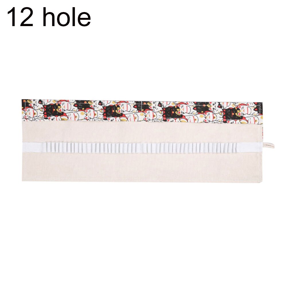 12/24/36 huller pige dreng penalhus pen taske lærred rulle stationær holder panel: Formue kat 12 huller