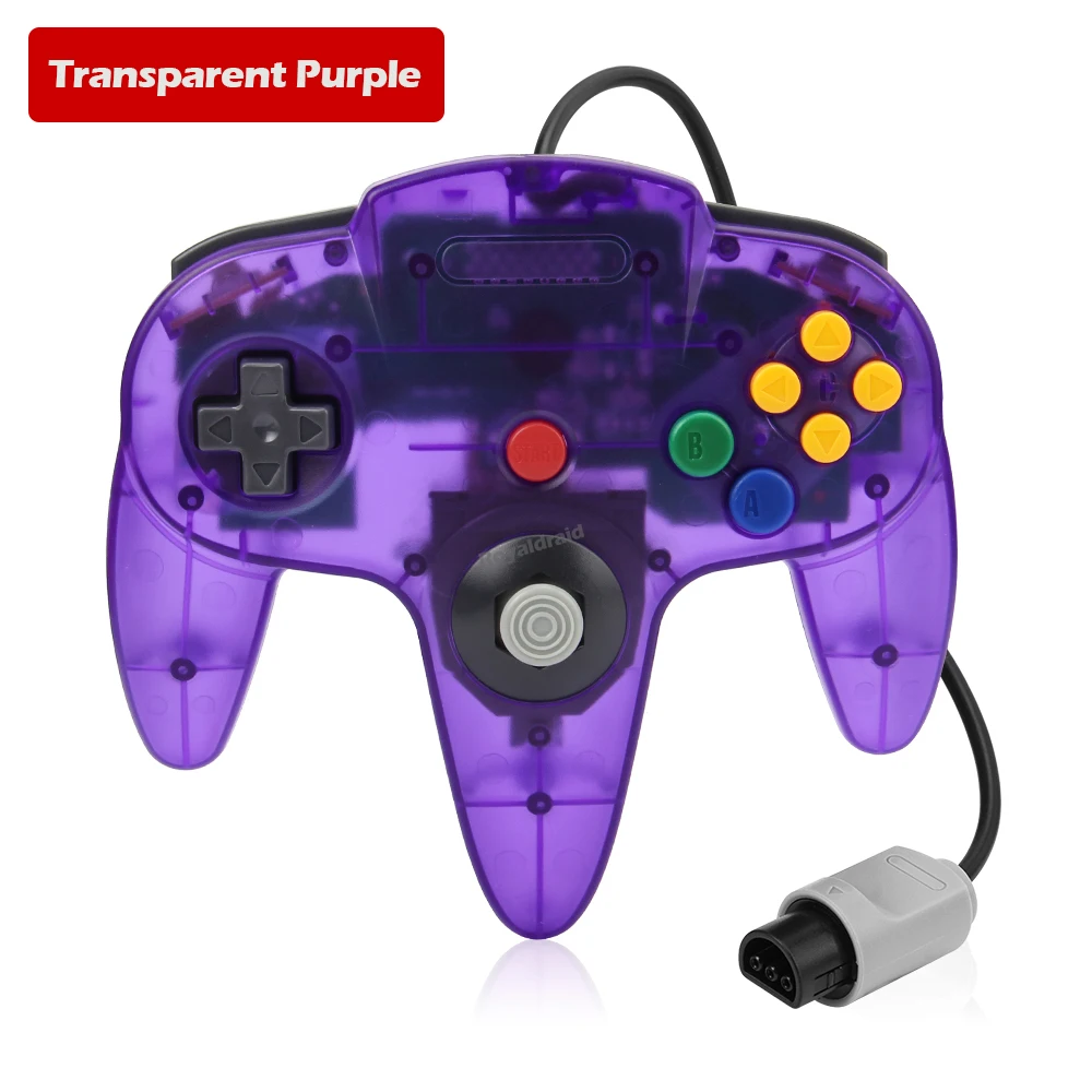 For N64 Controller Classic Wired Remote Control Gamepad Gaming Joystick Retro Video Game System For N64 Console Joypads: PURPLE