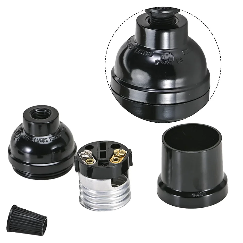 Support d'ampoule Vintage E27, douille rétro, Base de lampe suspendue, raccords 110-250V 10A, bakélite industrielle pour fournitures d'éclairage, 1 pièce
