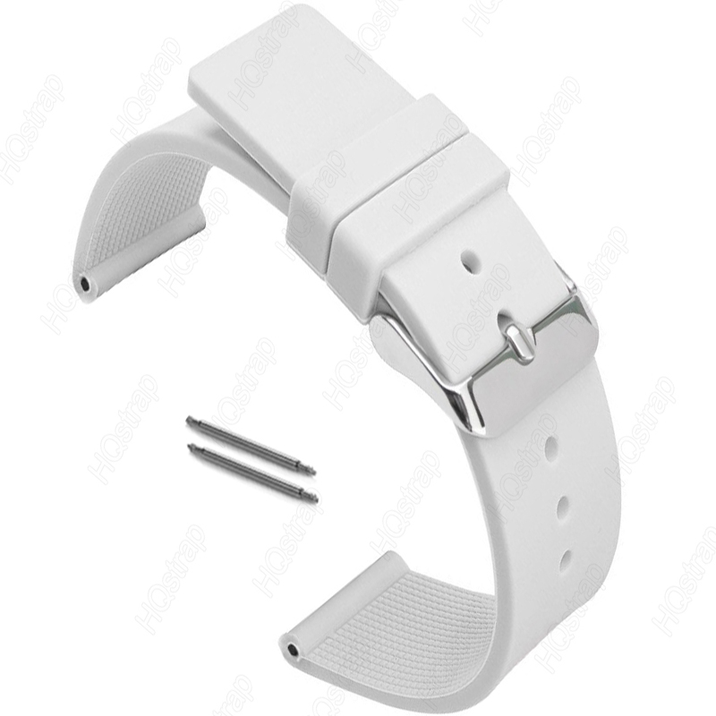 Correa de silicona para reloj de 14mm, 16mm y 18mm, correa de repuesto Universal para reloj para mujer y hombre, pulsera resistente al agua, accesorios para relojes: Negro carbón / 14 mm