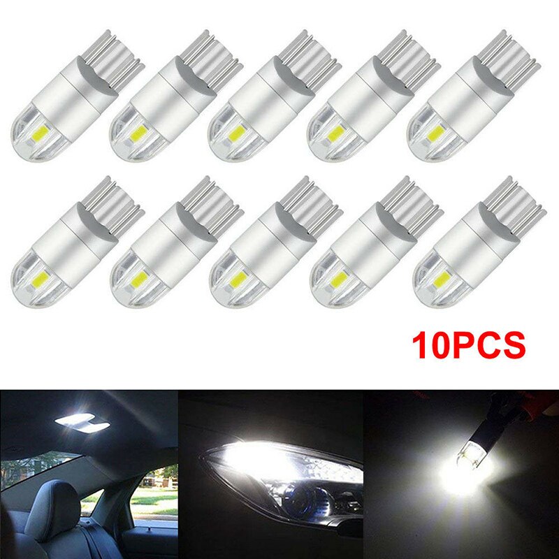 10x Super White T10 3030 2SMD LED HighPower Interior Light Bulb W5W 194 168 6W