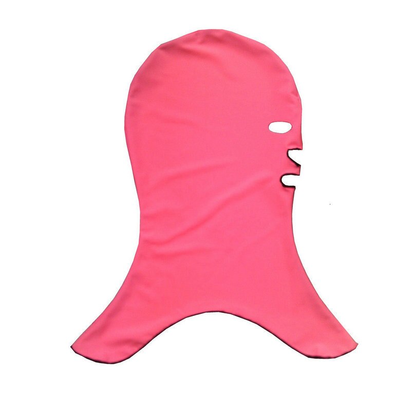 Swimming Head Cover Sunscreen Mask Anti-ultraviolet Swimming Cap Snorkeling Diving Face Gini: Pink