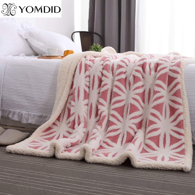 160*210 Cm Winter Zachte Deken Fleece Geometrische Patroon Mode Dekens Sofa Gooi Op Bed Voorblad Warm Houden dikke Deken