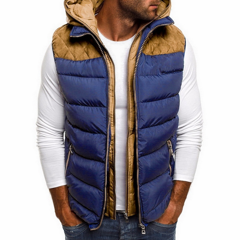 CYSINCOS hommes hiver coton gilets manteau à capuche hommes vêtements hommes Outwear hiver manteau Parkas hommes vestes gilet