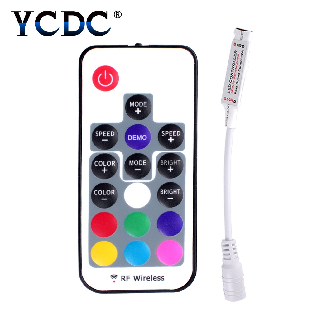 SMD 5050 3528 2835 RGB LED streifen Licht Band zubehör DC 12V 24Schlüssel / 44 schlüssel RGB IR RF fernbedienung Für RGB LED streifen: Mini 17 Schlüssel