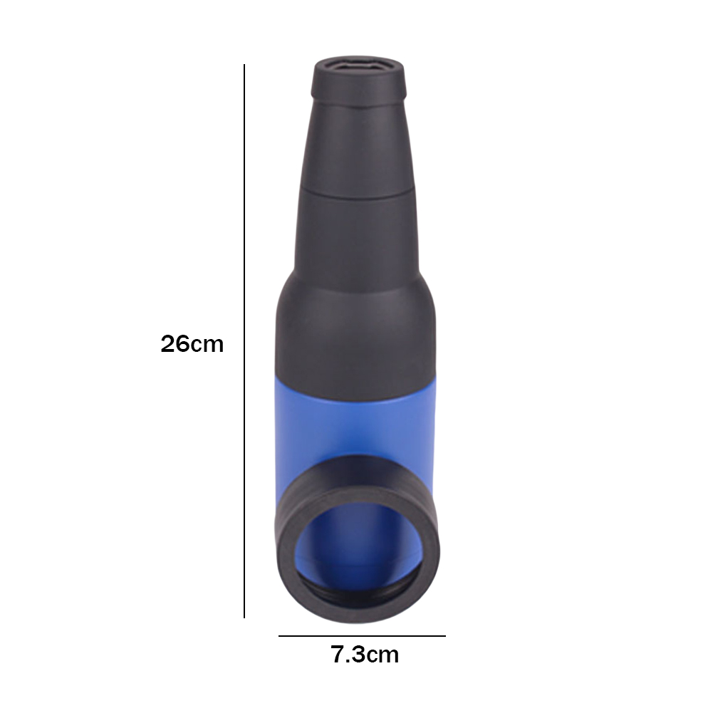 3 in 1 Stainless Steel Beer Drink Can Bottle Holder with Cola Opener Double Wall Vacuum Insulated Bottle for Beer Can Cooler Bar: Blue