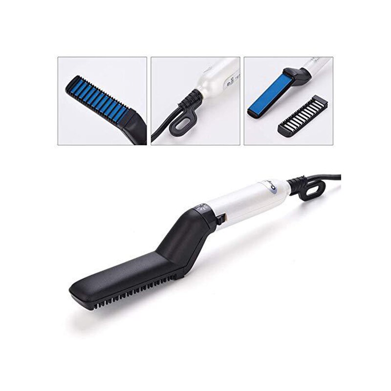 Updated Beard Straightener Man's Hair Flat Iron Fast Heated Straightening Comb Beard and Hair Show Cap Hair Styler For Male