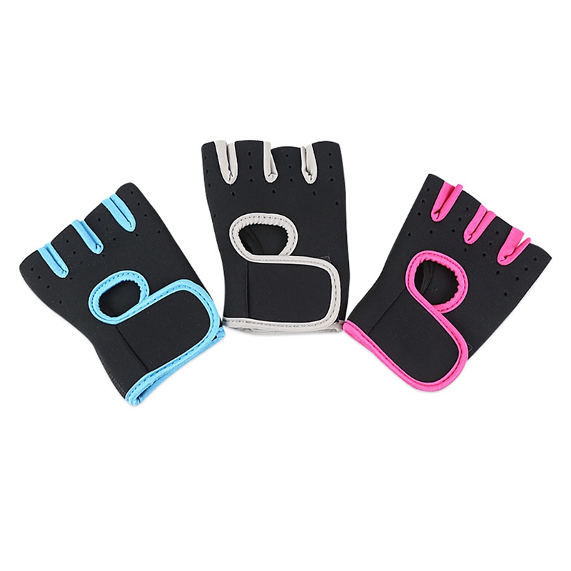 1 Pair Men Women Fitness Gloves Anti-slip Sports Training Half-Finger Horizontal Bar Cycling Weightlifting Body Building Gloves