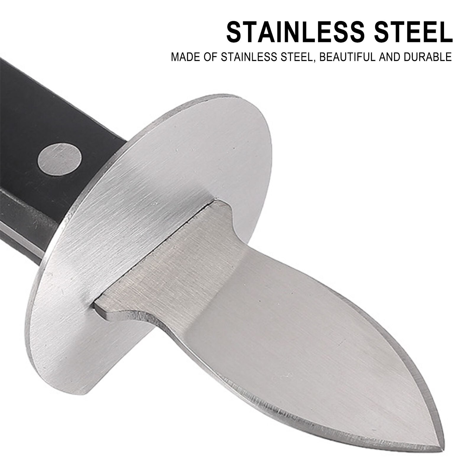 Portable Stainless Steel Seafood scallop pry knife with wooden handle Oyster knives Sharp-edged Shucker Shell Seafood Opener