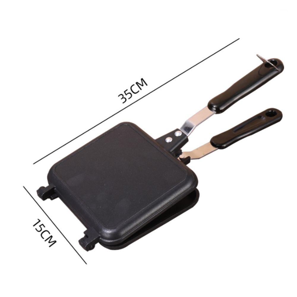 Frühstücksmaschine Antihaft-Sandwichmaker Aluminiumlegierung Abnehmbare Toast-Bratpfanne Doppelseitige Omelettepfanne für Imbissstände