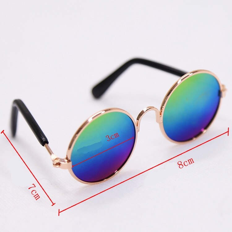 Pet suave Gato gafas de perro para mascotas de color al azar para perrito ojo de gato ropa de perro gafas de sol fotos de productos para mascotas: color