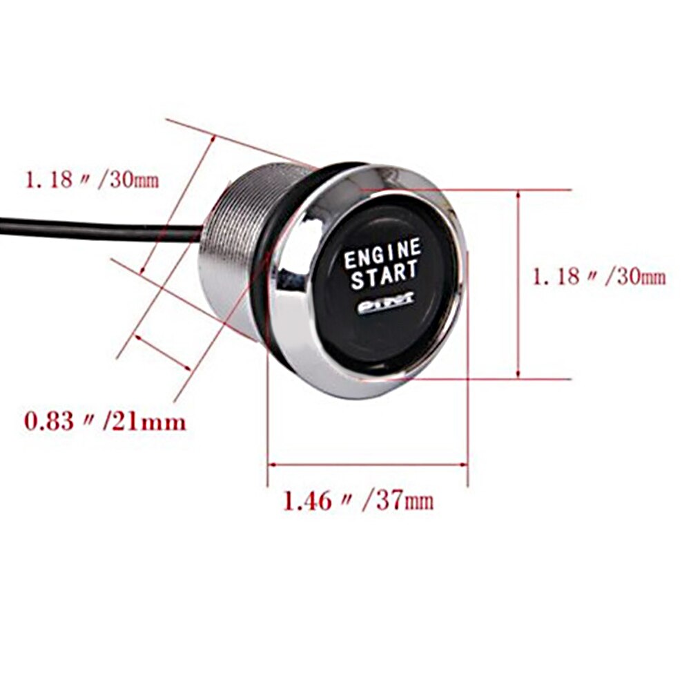 12V Car Engine Start Button Ignition Switch Starter Ignition Start Button Car Engine Start Push Button Keyless Start System