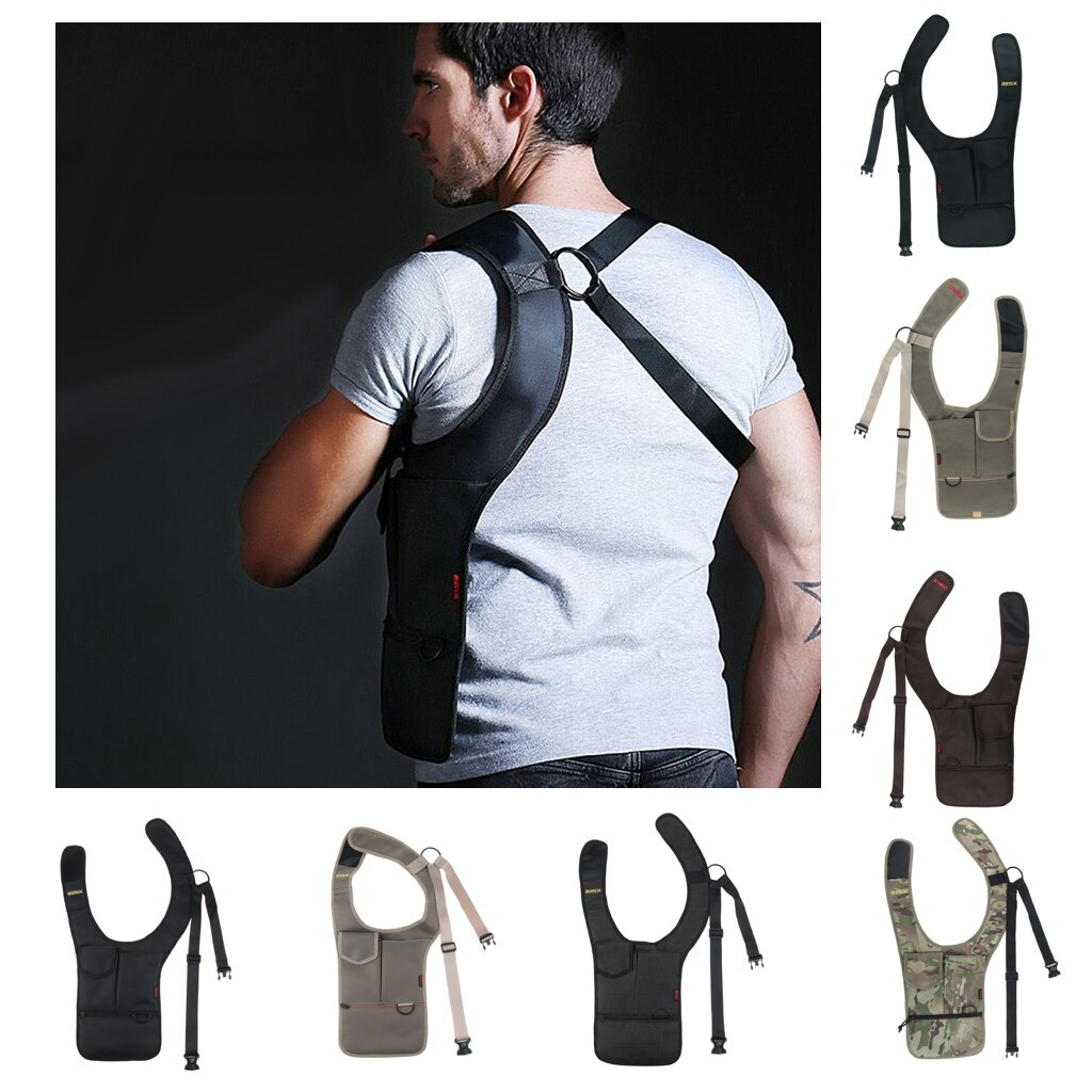 Bolso de hombro oculto antirobo con bolsillo de nailon para teléfono Mp3, bolsa de almacenamiento para hombres y mujeres