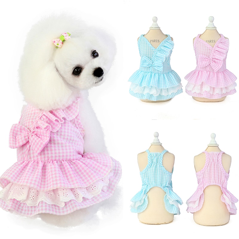 Cute Pets Dog Dress Princess Puppy Cats Dresses For Small Medium Dogs Chihuahua Pet Clothing Yorkshire Dog Dresses Pug