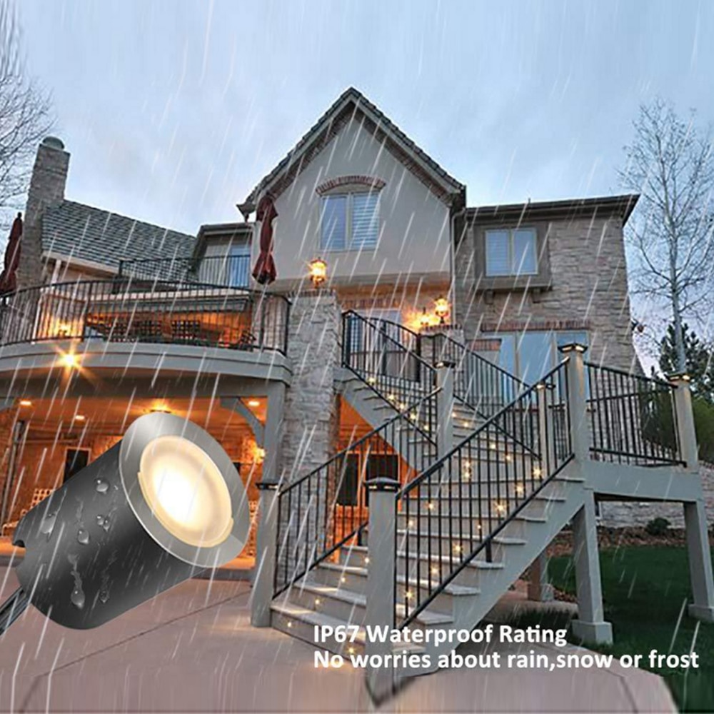 1 10 16 lichter LED Deck Licht mit Schwarz Shell 12V Unterirdischen Licht Lampe IP67 Wasserdicht Garten Yard Pathway deck Beleuchtung