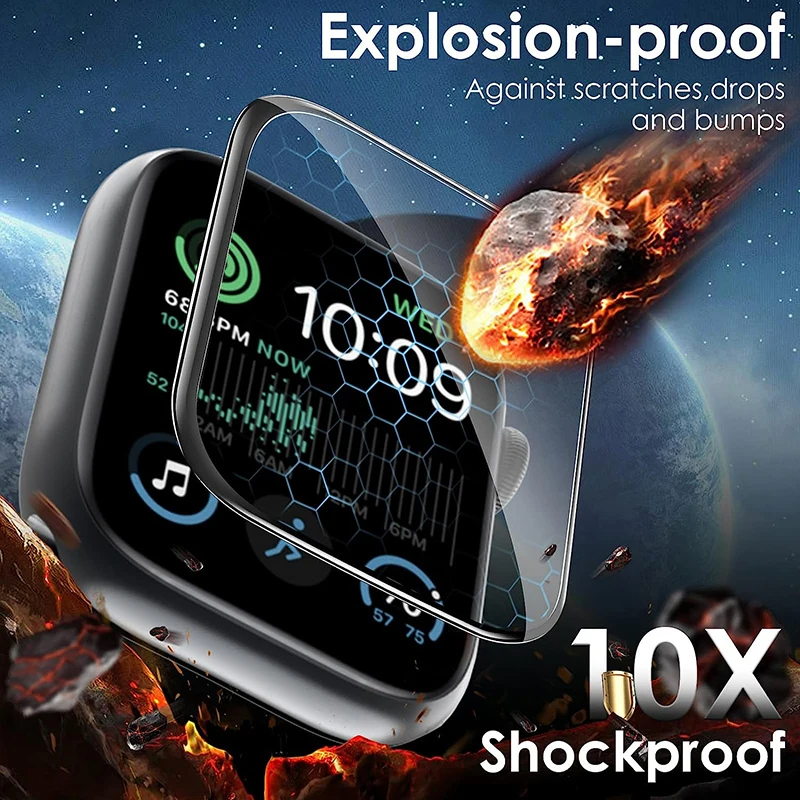 9D gebogenes weiches gehärtetes Glas für Apfel Uhr Ultra 9 8 7 Displayschutzfolie für iWatch Serie 49 mm 45 mm 41 mm 44 mm 40 mm 42 mm 38 mm