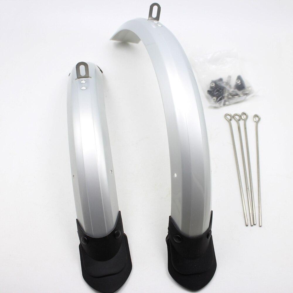 Bicycle Fender Folding Bike Mud Guard Cycling Mudguard Front Rear 14 inch 16 inch 20 inch Chrome plastic BMX Bike Accessories: 14 V brake silver