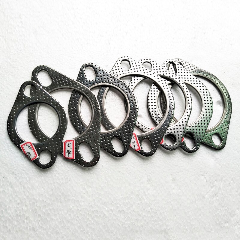 Brida de tubo de escape para motor de coche, junta de tubo de escape Universal con dos agujeros, 2,36 pulgadas (60mm), 5 unids/lote