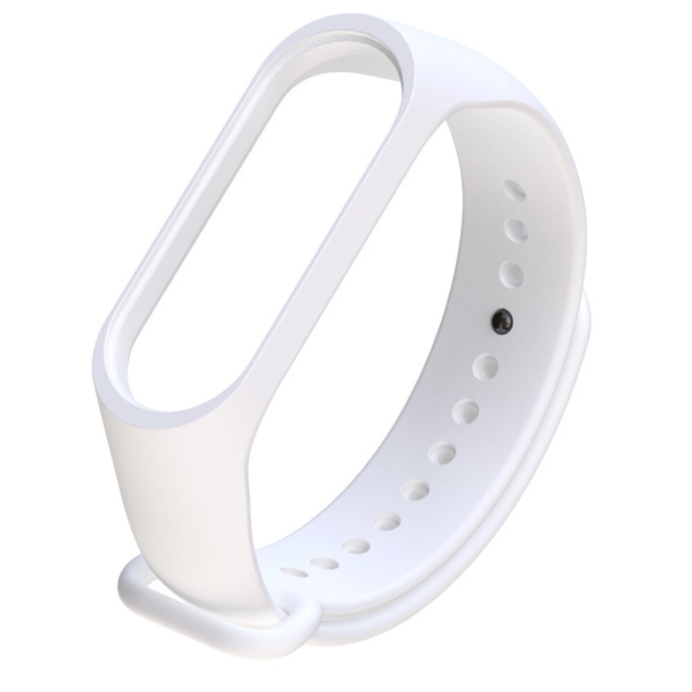 Pulseira de silicone inteligente para xiaomi mi banda 3 substituição esporte macio silicone pulseira de relógio de pulso para xiaomi mi banda 3: White