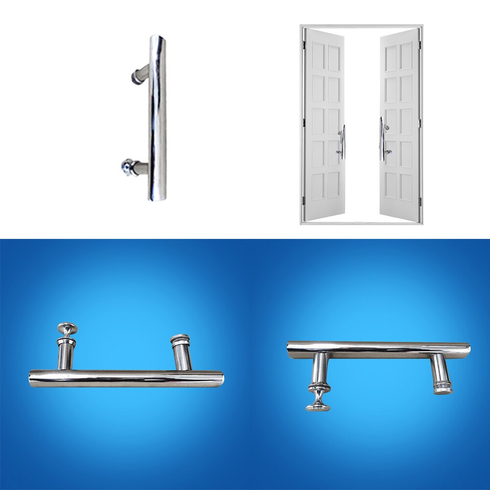 Stainless Steel Easy Install Pull Enclosure Accessories Polished Indoor Silver Home Shower Universal Door Handle Hardware