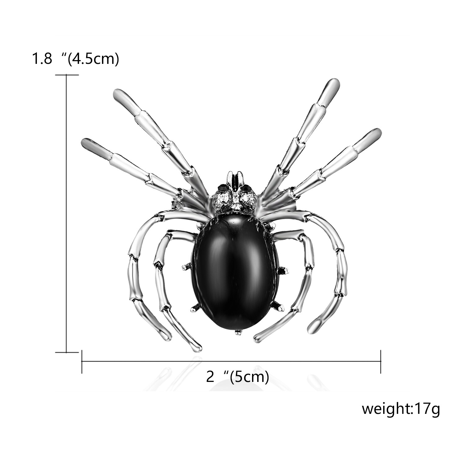 Rinhoo Unisex Spinne Broschen Damen Nette Empfindliche Bee Brosche Strass Pin Brosche Emaille Schmuck Kostüm Brosche: Spider 3