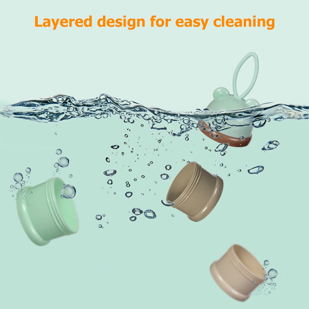 3 Layers Baby Food Storage Box Portable Rotating Milk Powder Box Formula Dispenser Food Container Kids Food Storage Container