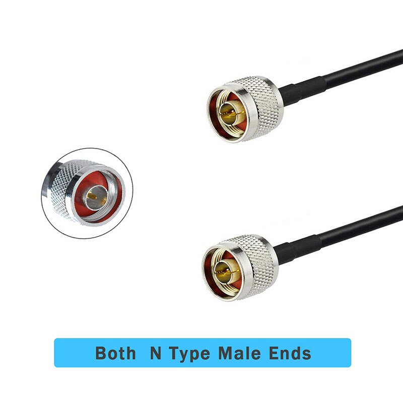 Digital KMR400 Low Loss Coaxial Cable N-Type Male to N-Type Male Connect ,2.4/5GHz Compatible Antenna Extension Ham Radio (50FT)