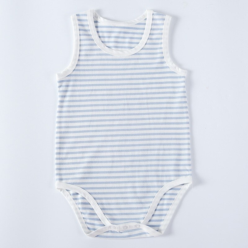 Kinderen kleding bodysuit vestidos jongens en meisjes kleding pyjama kinderen zomer mouwloos katoenen jumpsuit strepen multi-kleuren