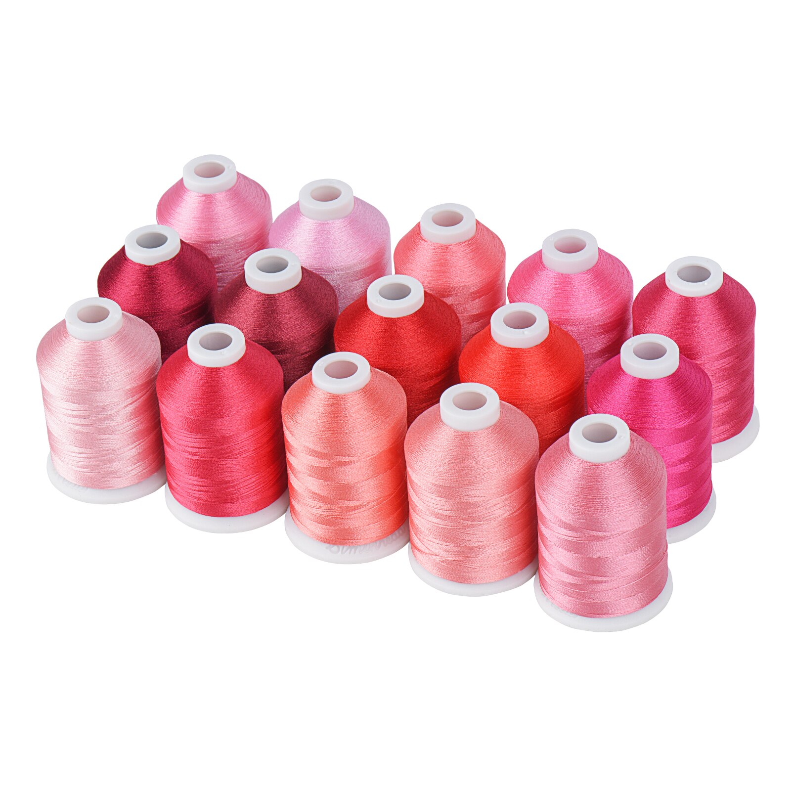 Simthread Embroidery Machine Threads 15 Options 15 Colors Set Polyester 40WT 120D Thread For Embroidery Machine Sewing Machine: red