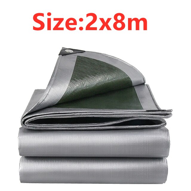 Outdoor waterproof PE tarpaulin 0.32mm awning garden plant shed truck shade sail pet dog roof: 2x8m