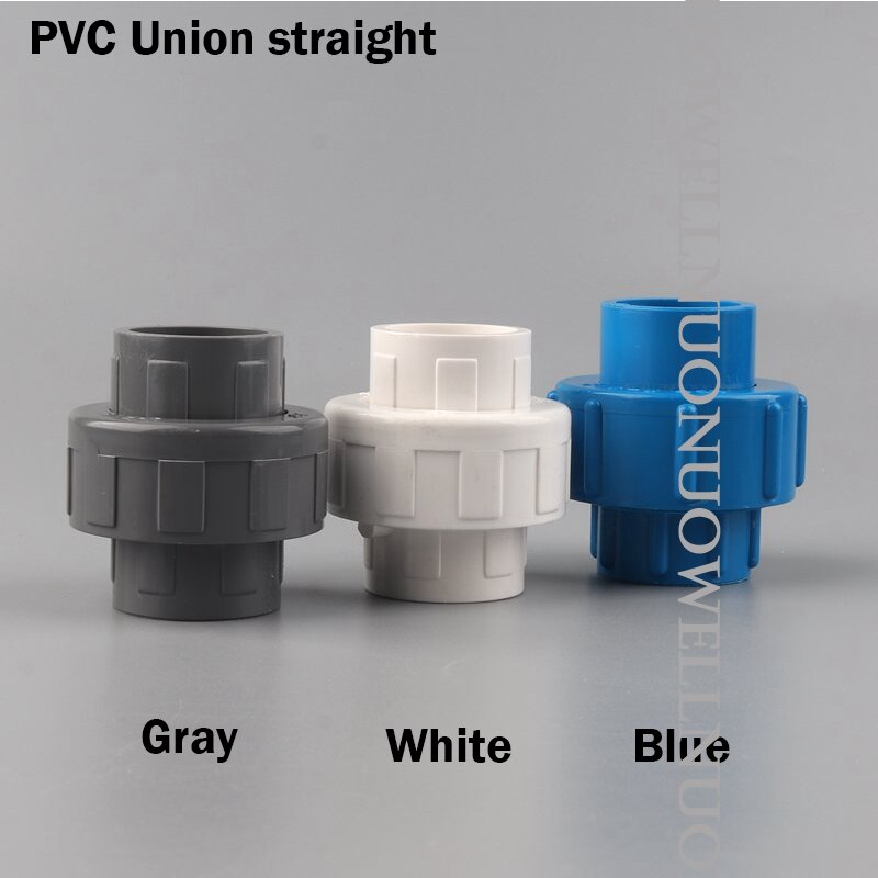 2 stk pvc rørforbindelse 20 25 32 40mm unionsforbindelser akvarietank vandrør lige fittings kunstvanding have vandtilslutning