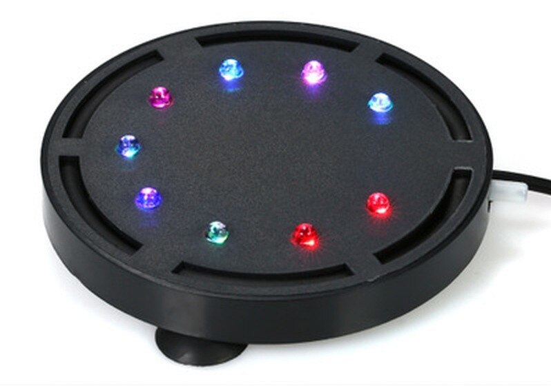 Lámpara LED de acuario colorida que brilla en la oscuridad, luz LED impermeable para decoración de Accesorios para tanque de peces: 9 LED