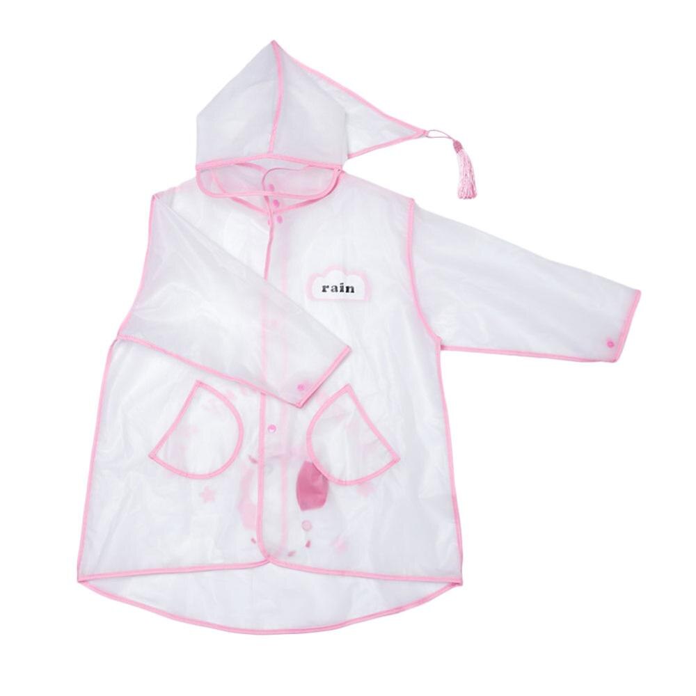 Korean children's raincoat kids cloak baby poncho household goods playground waterproof suit for girls: Pink / XXL