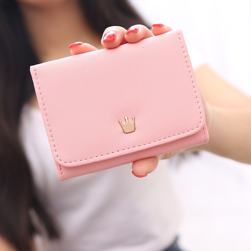 Women's Wallet Short Women Coin Purse Crown Wallets For Woman Card Holder Small Ladies Wallet Female Hasp Mini Clutch For Girl: 2
