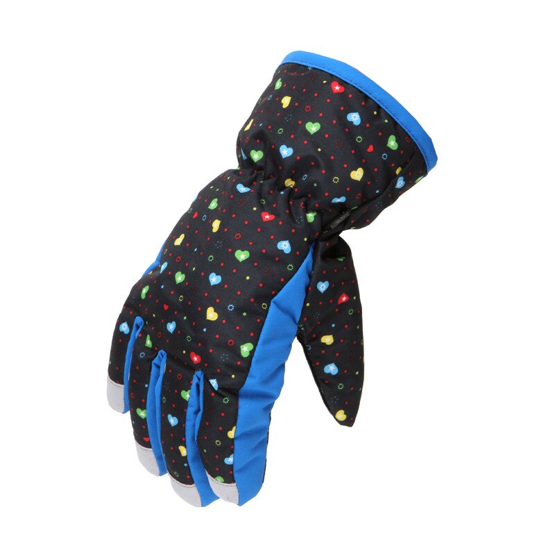 Enfants garçons et filles hiver coupe-vent sport Style gants floraux enfants respirant bébé gants ski snowboard gants: Green