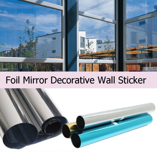 Kleurrijke Sticker Vinyl One Way Vision Mirrored Effect Window Tint Film Stickers Decoratie