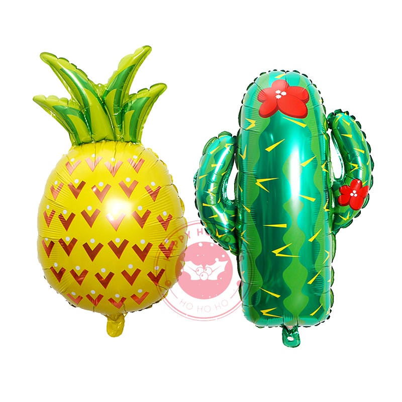 Mexico mad festival fest dekoration frugt balloner tropisk kaktus ananas vandmelon aluminium film inflation balloner