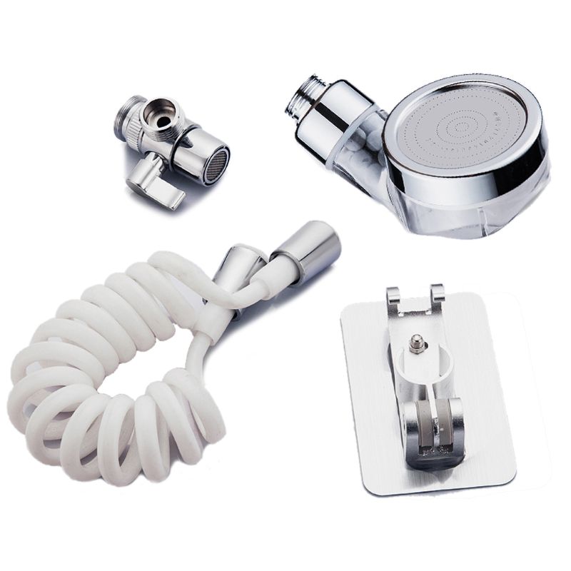 Bathroom Wash Face Basin Water Tap External Faucet Shower Flexible Nozzle Handheld Sprinkler Kit Home Accessory: A